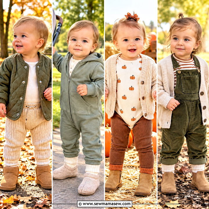 25 Baby Fall Outfits for Adorably Cozy Days and Family Photos