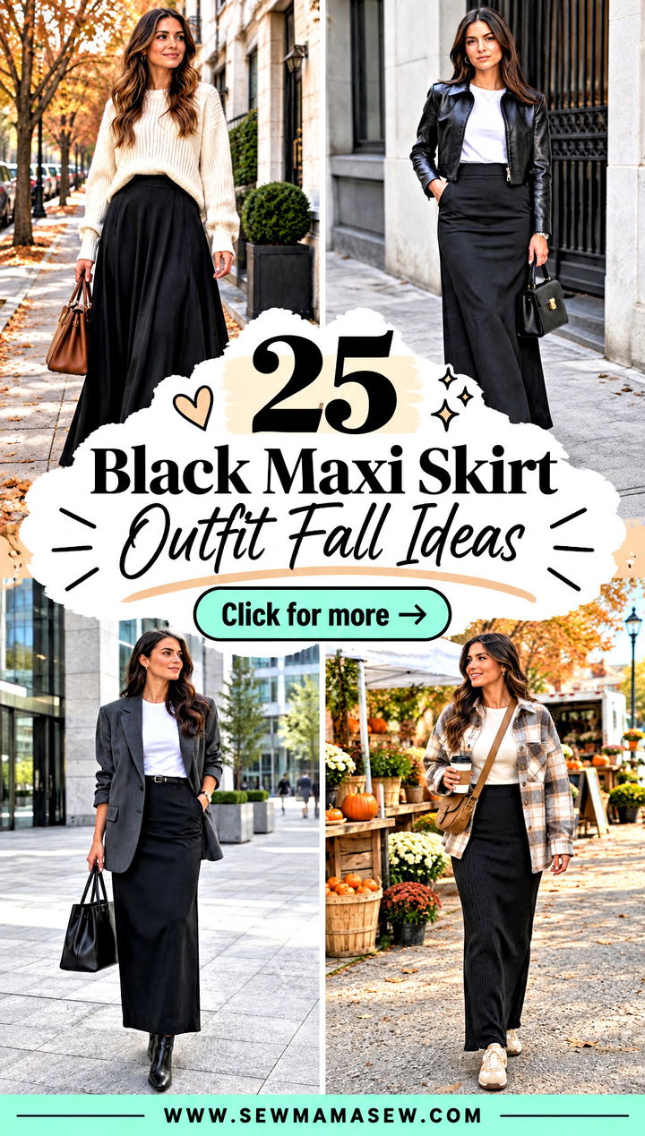 25 Black Maxi Skirt Outfit Fall Ideas for Cozy Elegance - 25 Black Maxi Skirt Outfit Fall Ideas for Cozy Elegance