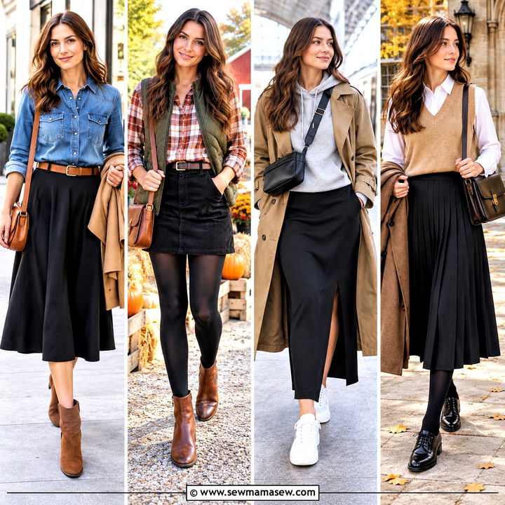 25 Black Skirt Fall Outfit Ideas: Cozy Looks for Weekends