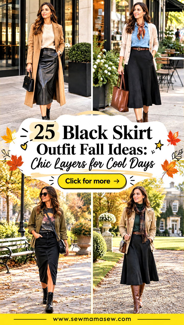 25 Black Skirt Outfit Fall Ideas Chic Layers for Cool Days - 25 Black Skirt Outfit Fall Ideas: Chic Layers for Cool Days