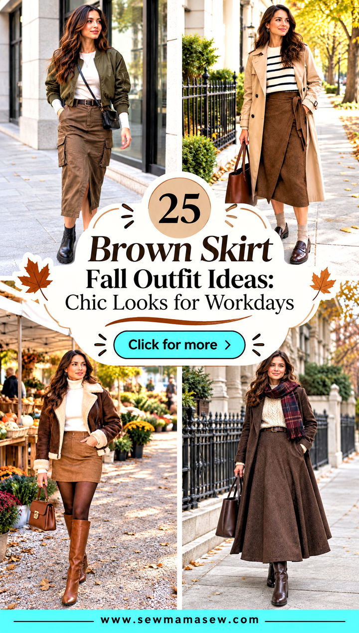25 Brown Skirt Fall Outfit Ideas Chic Looks for Workdays - 25 Brown Skirt Fall Outfit Ideas: Chic Looks for Workdays