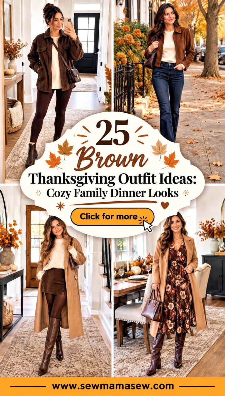 25 Brown Thanksgiving Outfit Ideas Cozy Family Dinner Looks - 25 Brown Thanksgiving Outfit Ideas: Cozy Family Dinner Looks
