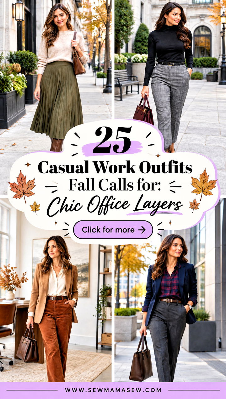 25 Casual Work Outfits Fall Calls for Chic Office Layers - 25 Casual Work Outfits Fall Calls for: Chic Office Layers