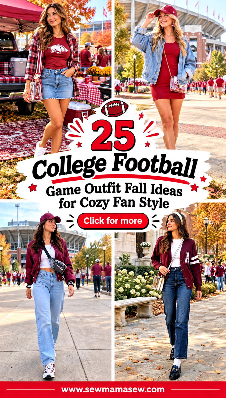 25 College Football Game Outfit Fall Ideas for Cozy Fan Style - 25 College Football Game Outfit Fall Ideas for Cozy Fan Style