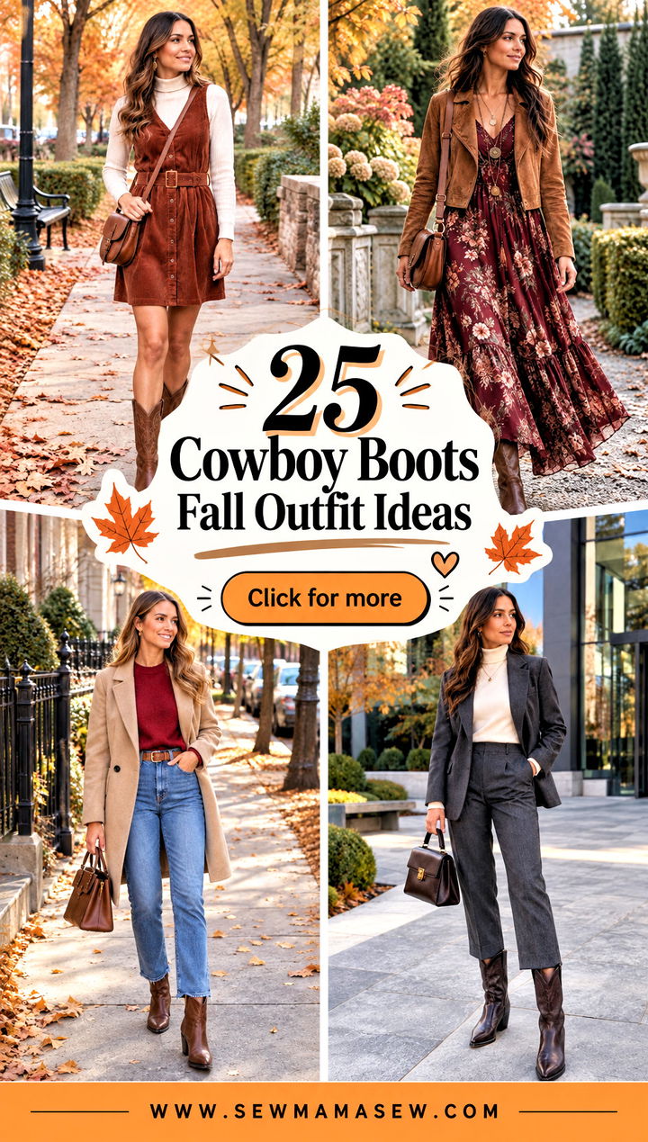 25 Cowboy Boots Fall Outfit Ideas for Chic Weekend Looks - 25 Cowboy Boots Fall Outfit Ideas for Chic Weekend Looks