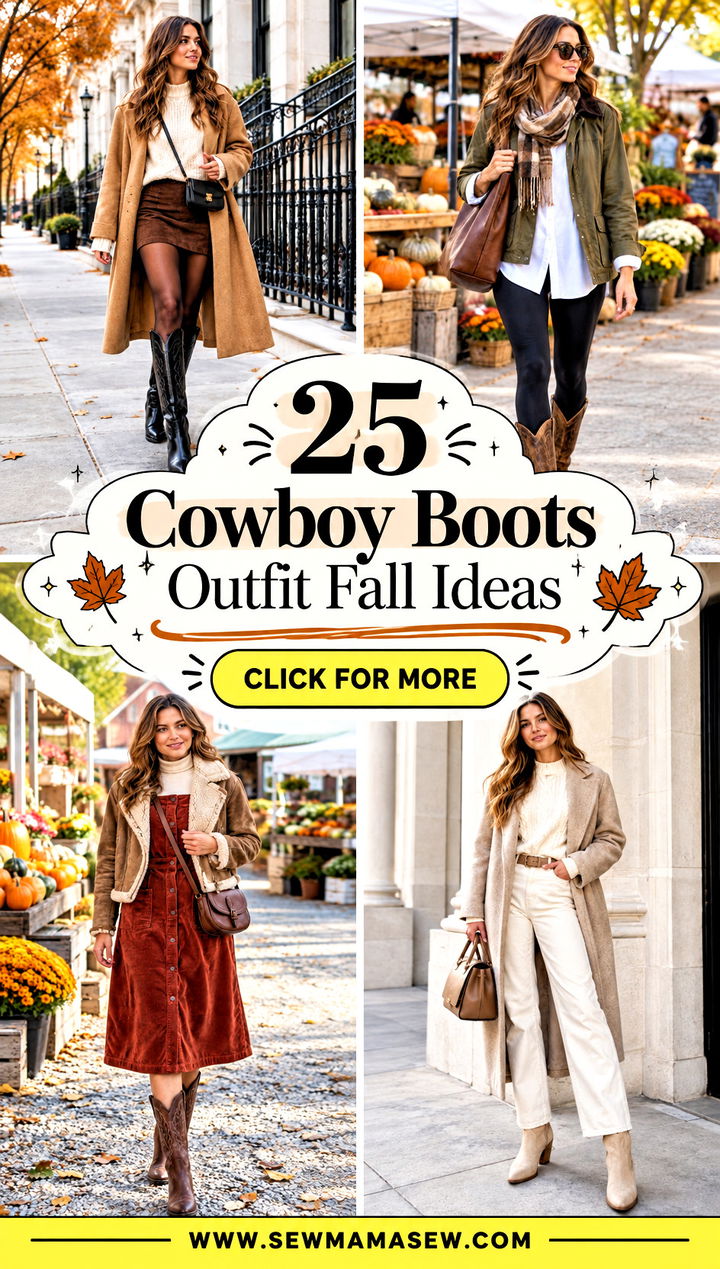 25 Cowboy Boots Outfit Fall Ideas for Cozy City Adventures - 25 Cowboy Boots Outfit Fall Ideas for Cozy City Adventures