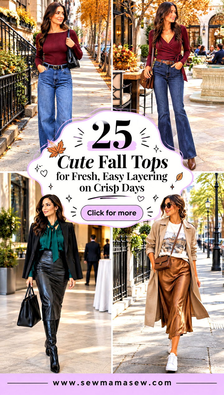 25 Cute Fall Tops for Fresh Easy Layering on Crisp Days - 25 Cute Fall Tops for Fresh, Easy Layering on Crisp Days