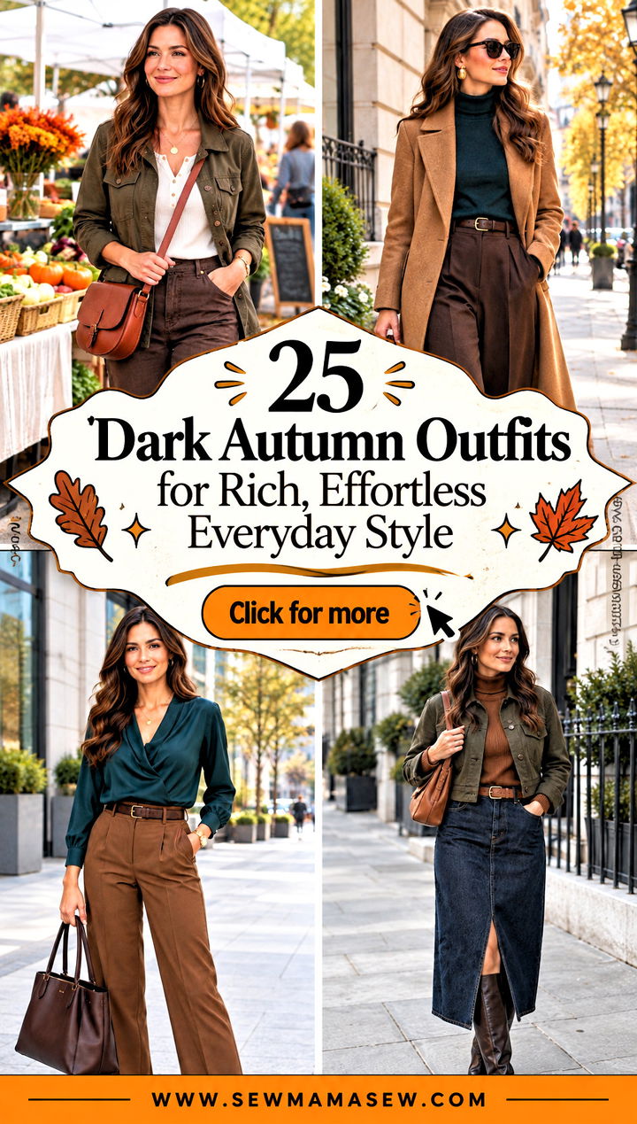 25 Dark Autumn Outfits for Rich Effortless Everyday Style - 25 Dark Autumn Outfits for Rich, Effortless Everyday Style
