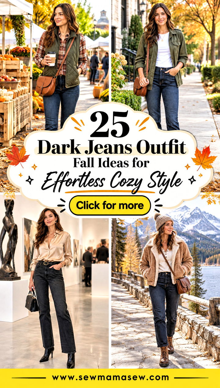 25 Dark Jeans Outfit Fall Ideas for Effortless Cozy Style - 25 Dark Jeans Outfit Fall Ideas for Effortless Cozy Style