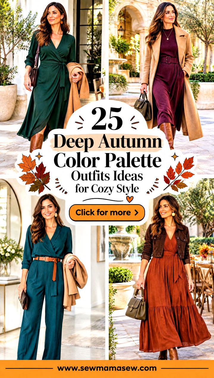 25 Deep Autumn Color Palette Outfits Ideas for Cozy Style - 25 Deep Autumn Color Palette Outfits Ideas for Cozy Style