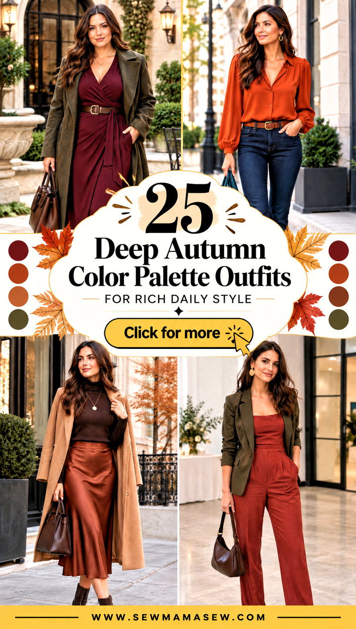 25 Deep Autumn Color Palette Outfits for Rich Daily Style - 25 Deep Autumn Color Palette Outfits for Rich Daily Style