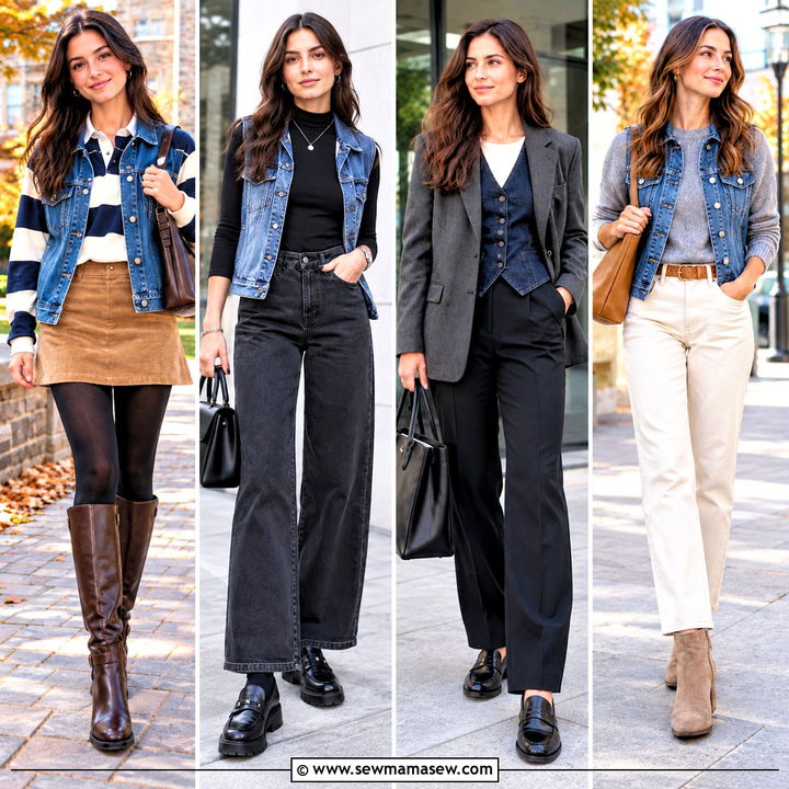 25 Denim Vest Outfit Fall Ideas for Fresh Layered Looks