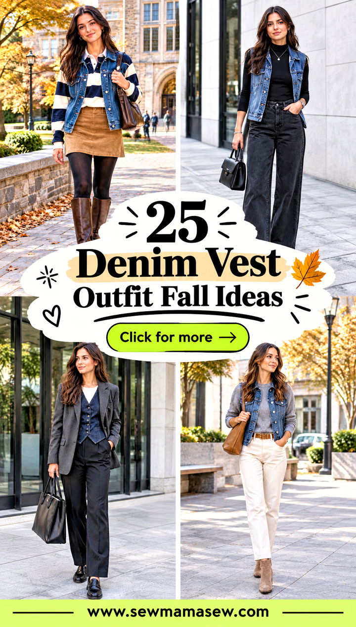 25 Denim Vest Outfit Fall Ideas for Fresh Layered Looks - 25 Denim Vest Outfit Fall Ideas for Fresh Layered Looks