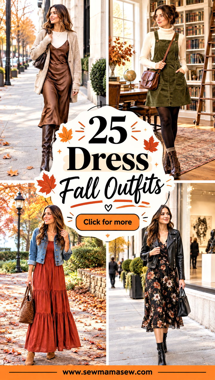 25 Dress Fall Outfits for Charming Cozy Everyday Style - 25 Dress Fall Outfits for Charming, Cozy Everyday Style