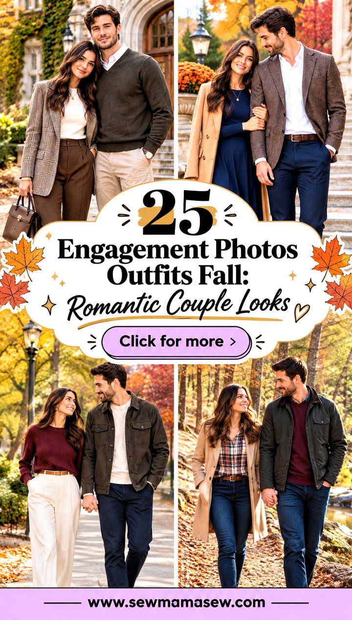 25 Engagement Photos Outfits Fall Romantic Couple Looks - 25 Engagement Photos Outfits Fall: Romantic Couple Looks
