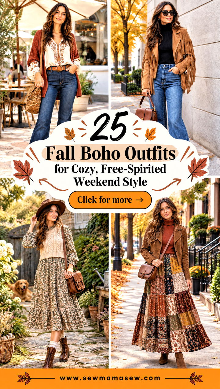 25 Fall Boho Outfits for Cozy Free-Spirited Weekend Style - 25 Fall Boho Outfits for Cozy, Free-Spirited Weekend Style