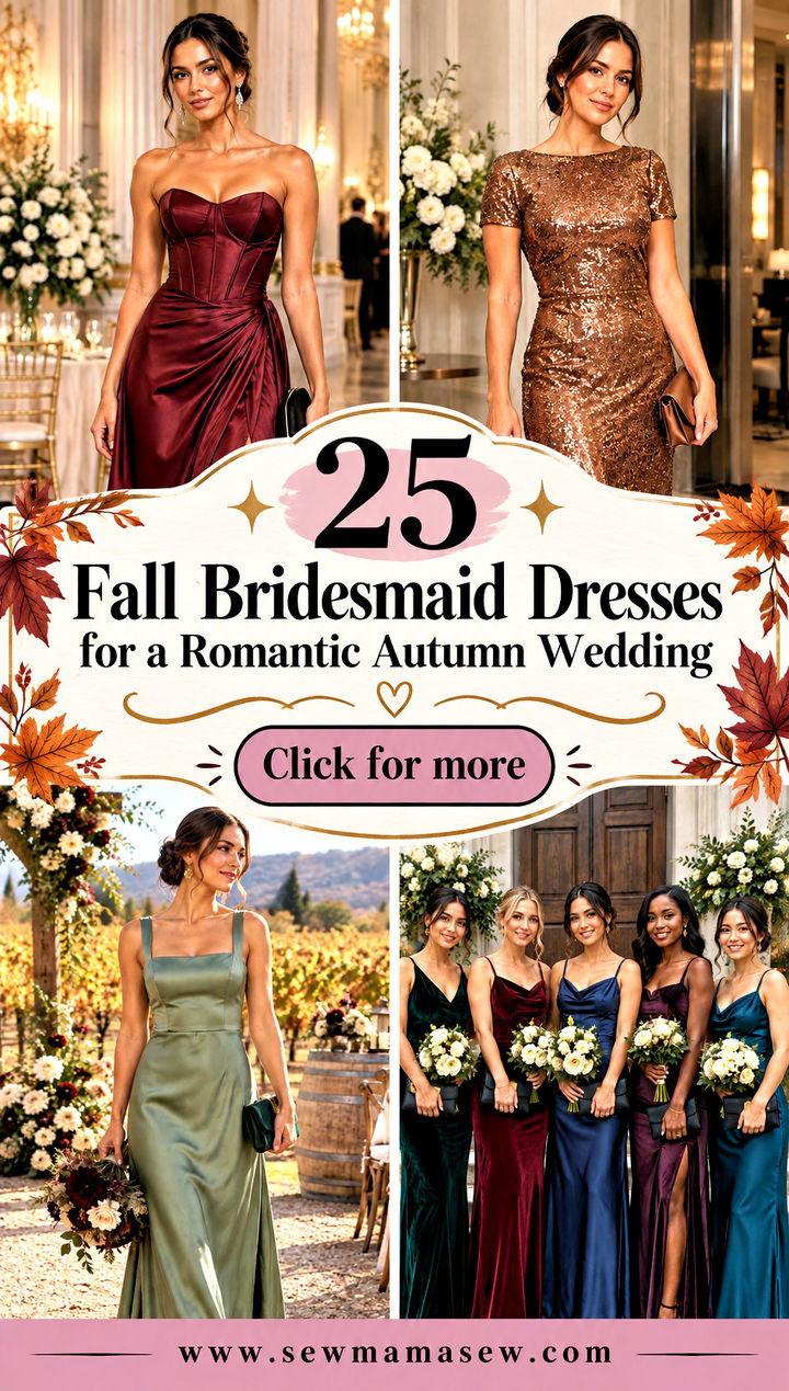 25 Fall Bridesmaid Dresses for a Romantic Autumn Wedding - 25 Fall Bridesmaid Dresses for a Romantic Autumn Wedding