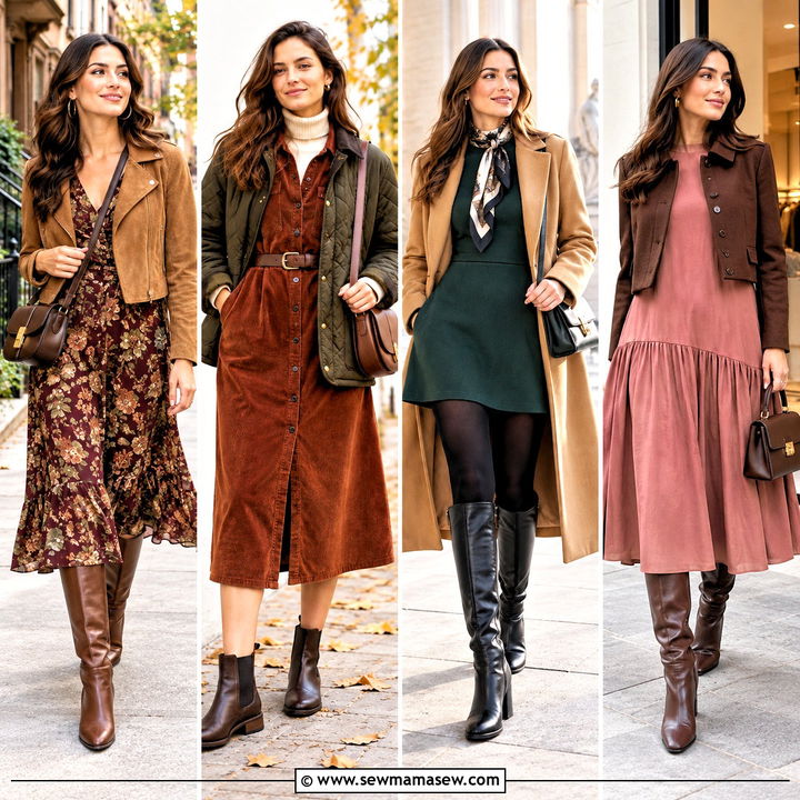 25 Fall Dress Outfit With Boots Ideas for Cozy Chic Days