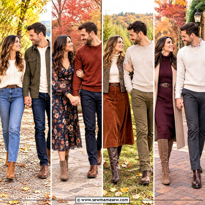 25 Fall Engagement Photo Outfit Ideas for Romantic Shoots