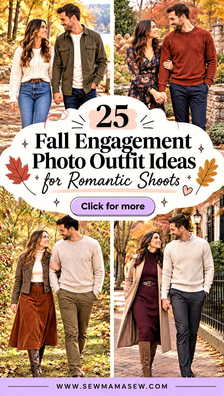 25 Fall Engagement Photo Outfit Ideas for Romantic Shoots - 25 Fall Engagement Photo Outfit Ideas for Romantic Shoots