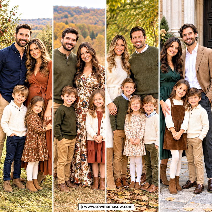 25 Fall Family Photo Outfits for Warm, Timeless Portraits