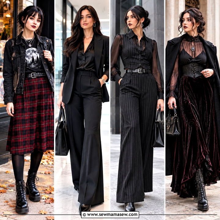 25 Fall Goth Outfits Dark Dramatic Looks for Autumn Days