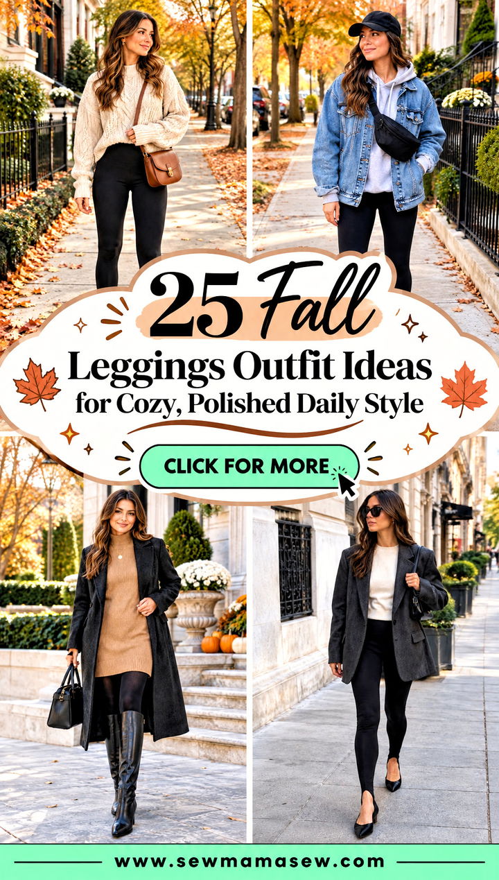25 Fall Leggings Outfit Ideas for Cozy Polished Daily Style - 25 Fall Leggings Outfit Ideas for Cozy, Polished Daily Style