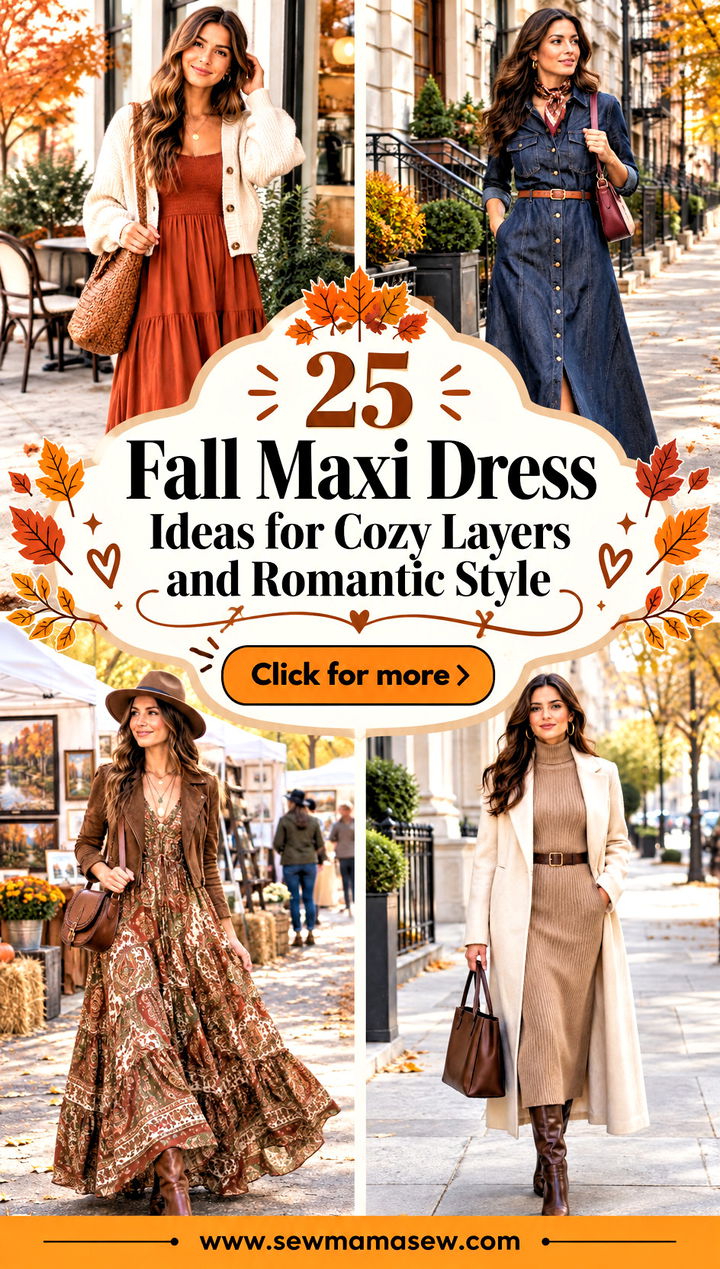 25 Fall Maxi Dress Ideas for Cozy Layers and Romantic Style - 25 Fall Maxi Dress Ideas for Cozy Layers and Romantic Style
