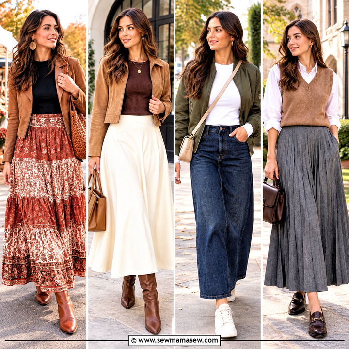 25 Fall Outfits Long Skirt: Cozy Looks for Crisp Autumn Days