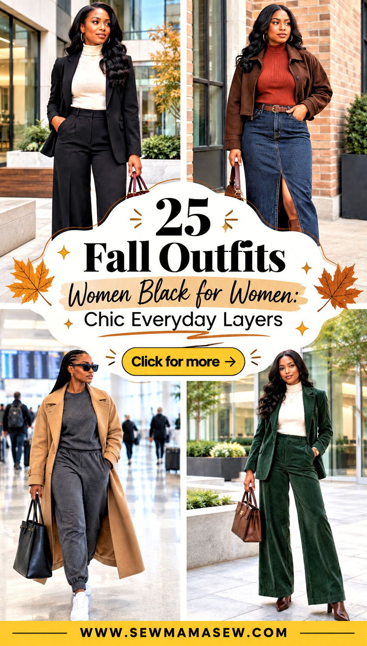 25 Fall Outfits Women Black for Women Chic Everyday Layers - 25 Fall Outfits Women Black for Women: Chic Everyday Layers
