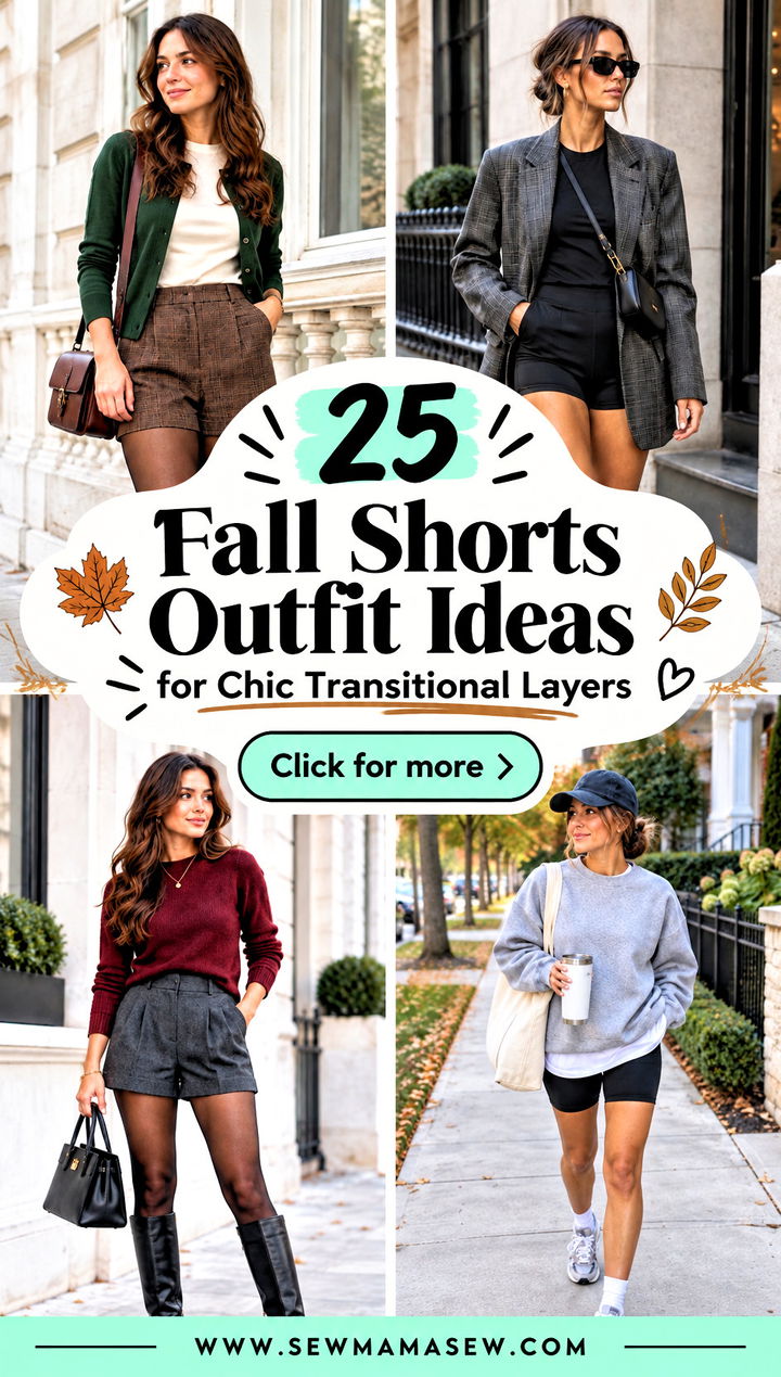 25 Fall Shorts Outfit Ideas for Chic Transitional Layers - 25 Fall Shorts Outfit Ideas for Chic Transitional Layers