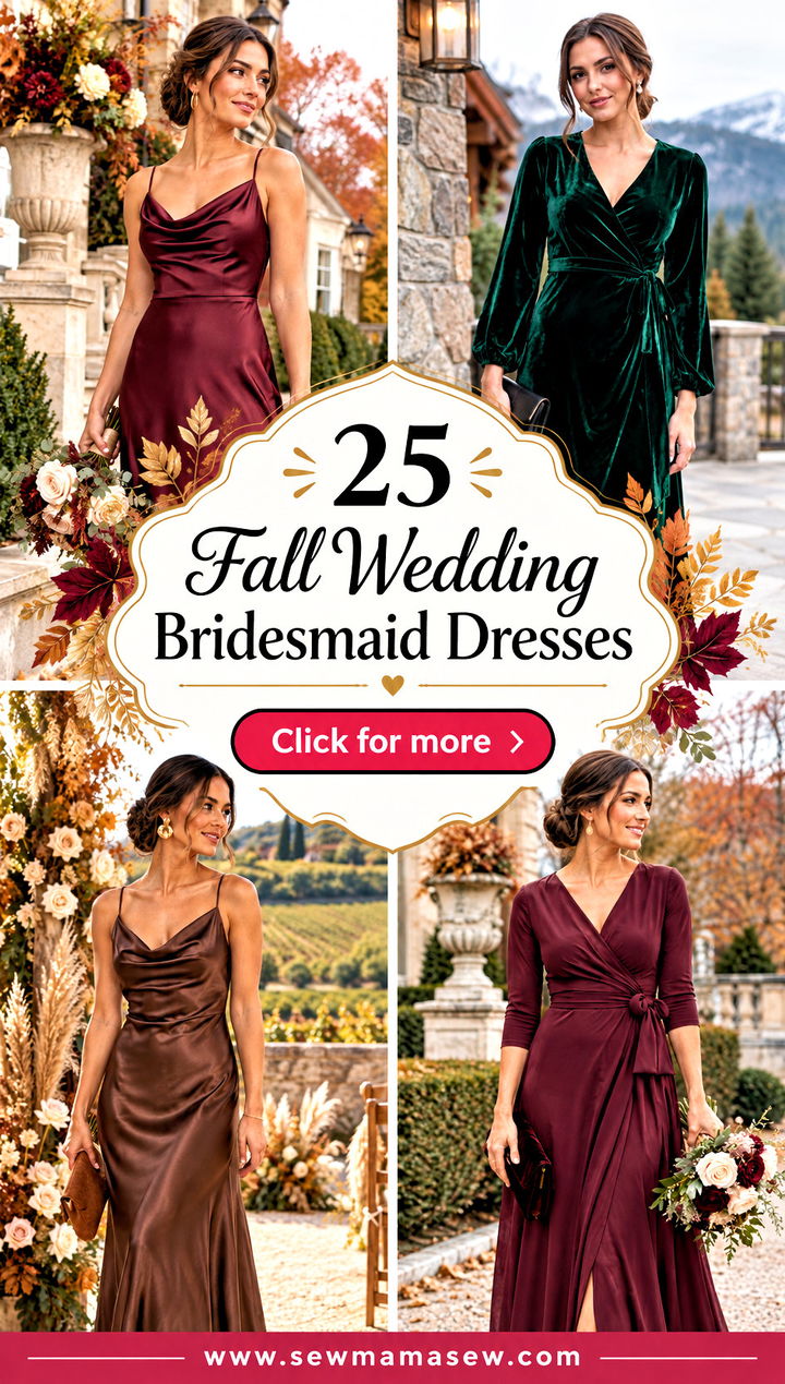 25 Fall Wedding Bridesmaid Dresses for a Dreamy Ceremony - 25 Fall Wedding Bridesmaid Dresses for a Dreamy Ceremony