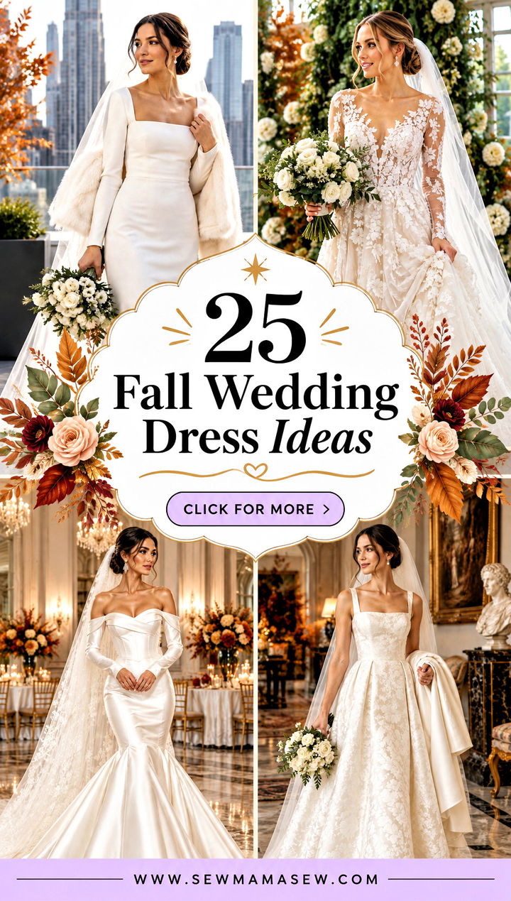 25 Fall Wedding Dress Ideas for a Romantic Autumn Bridal Look - 25 Fall Wedding Dress Ideas for a Romantic Autumn Bridal Look