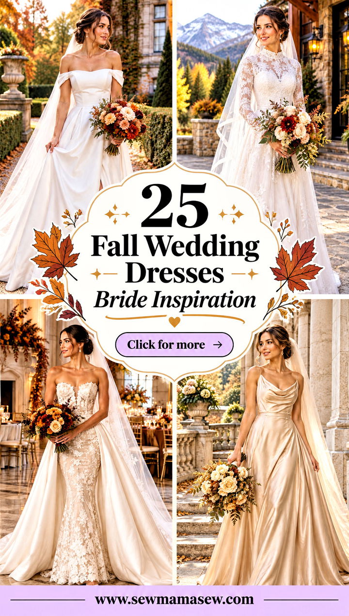 25 Fall Wedding Dresses Bride Inspiration for Cozy Venues - 25 Fall Wedding Dresses Bride Inspiration for Cozy Venues