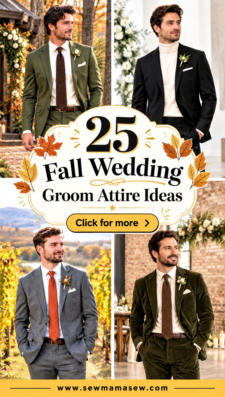 25 Fall Wedding Groom Attire Ideas for a Dashing Autumn Look - 25 Fall Wedding Groom Attire Ideas for a Dashing Autumn Look