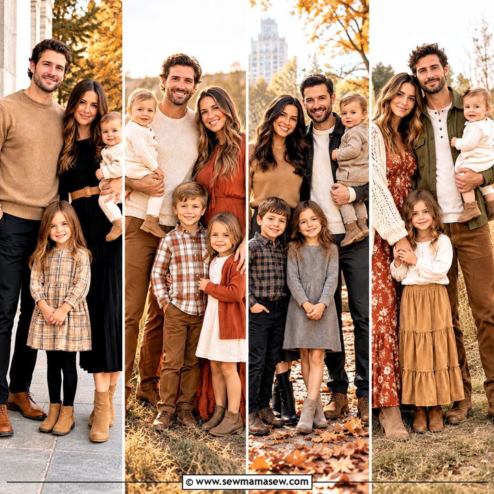 25 Family Fall Photoshoot Outfits for Warm, Memorable Photos