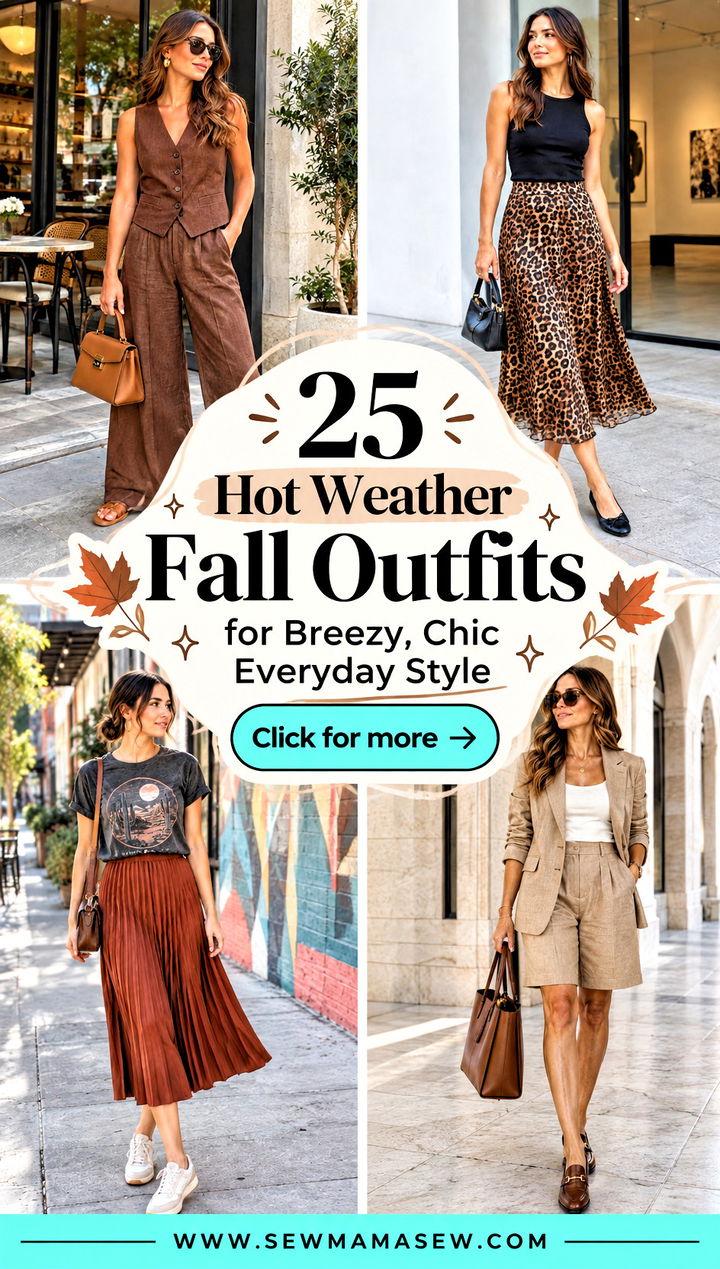 25 Hot Weather Fall Outfits for Breezy Chic Everyday Style - 25 Hot Weather Fall Outfits for Breezy, Chic Everyday Style