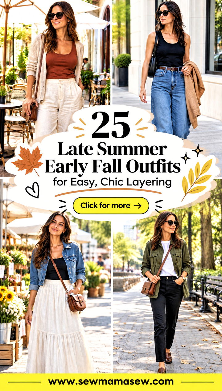 25 Late Summer Early Fall Outfits for Easy Chic Layering - 25 Late Summer Early Fall Outfits for Easy, Chic Layering