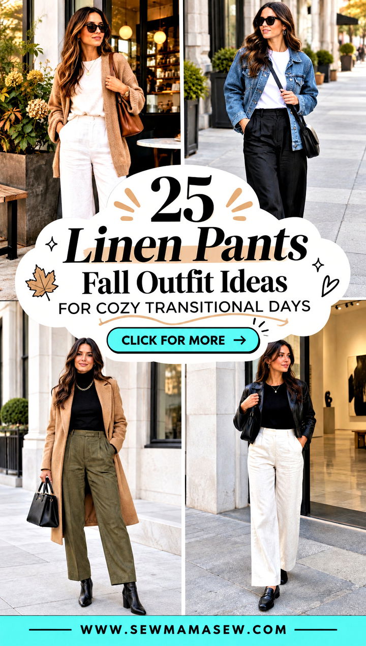 25 Linen Pants Fall Outfit Ideas for Cozy Transitional Days - 25 Linen Pants Fall Outfit Ideas for Cozy Transitional Days