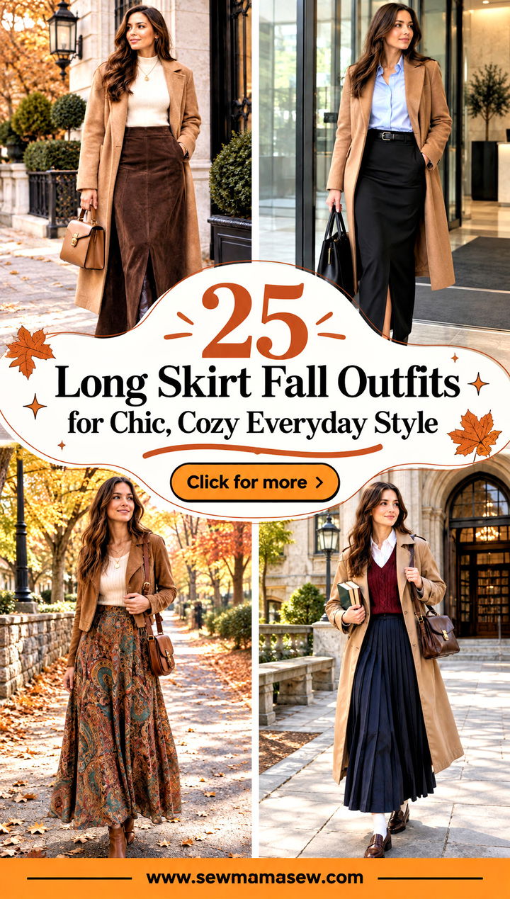 25 Long Skirt Fall Outfits for Chic Cozy Everyday Style - 25 Long Skirt Fall Outfits for Chic, Cozy Everyday Style