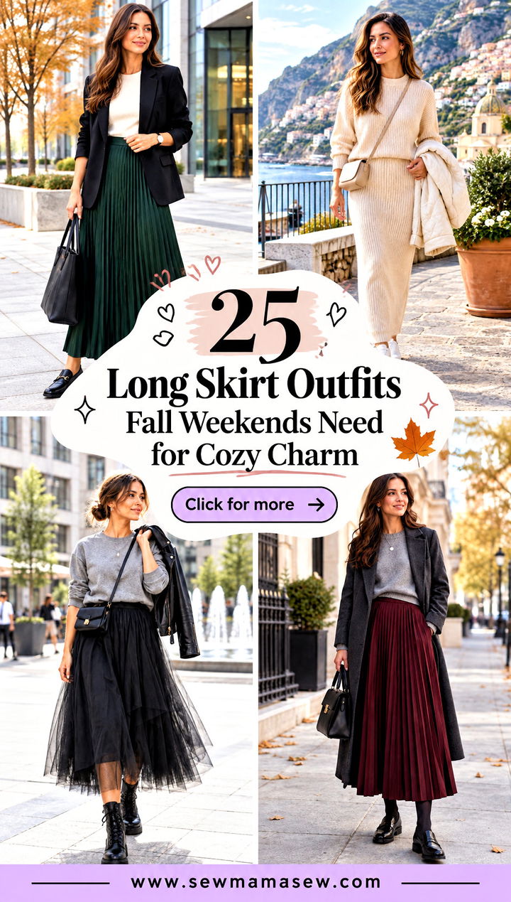 25 Long Skirt Outfits Fall Weekends Need for Cozy Charm - 25 Long Skirt Outfits Fall Weekends Need for Cozy Charm