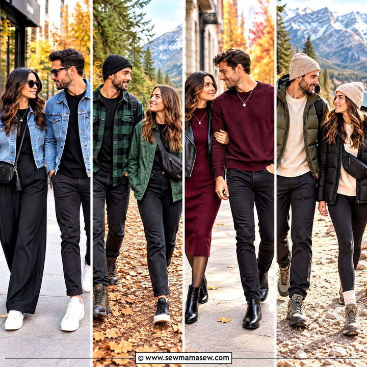 25 Matching Fall Outfits for Couples for Cozy Date Days