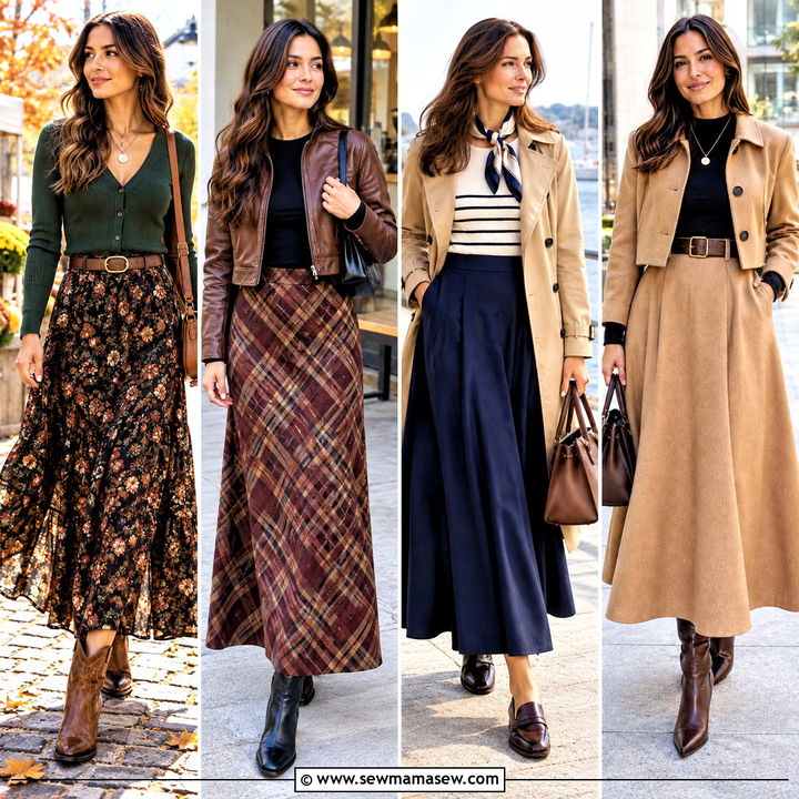 25 Maxi Skirt Fall Outfit Ideas for Effortless Cozy Style