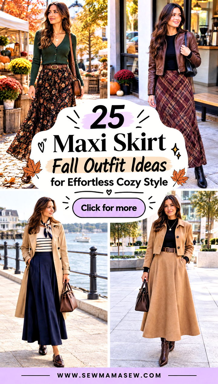 25 Maxi Skirt Fall Outfit Ideas for Effortless Cozy Style - 25 Maxi Skirt Fall Outfit Ideas for Effortless Cozy Style