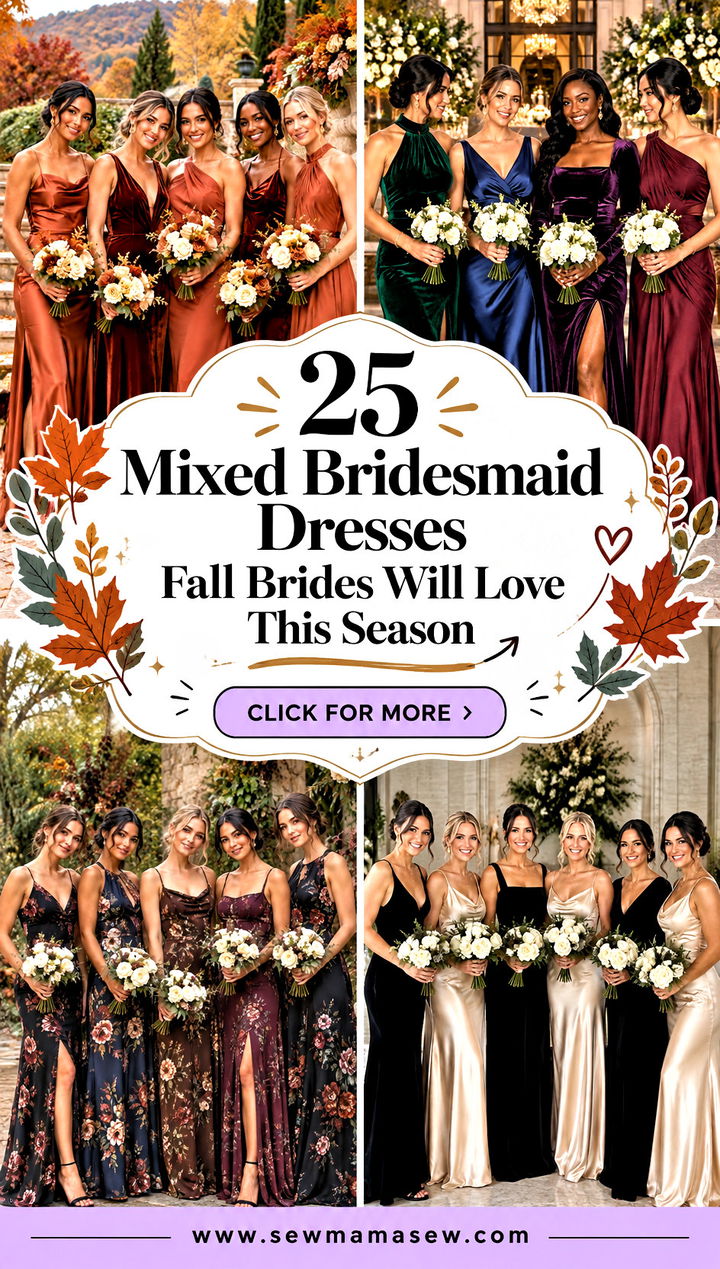 25 Mixed Bridesmaid Dresses Fall Brides Will Love This Season - 25 Mixed Bridesmaid Dresses Fall Brides Will Love This Season