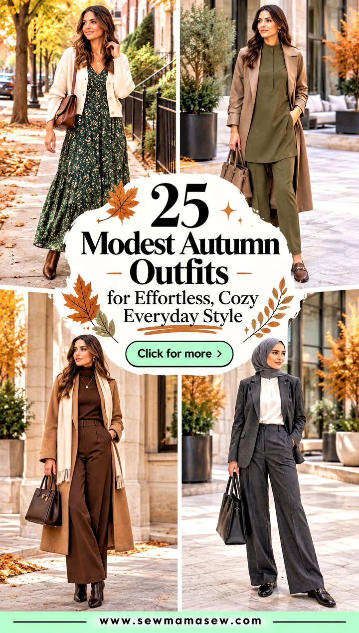 25 Modest Autumn Outfits for Effortless Cozy Everyday Style - 25 Modest Autumn Outfits for Effortless, Cozy Everyday Style
