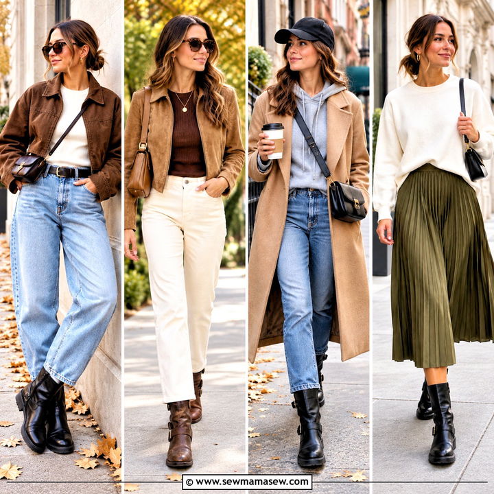 25 Moto Boots Outfit Fall for Effortless Edge on Crisp Days