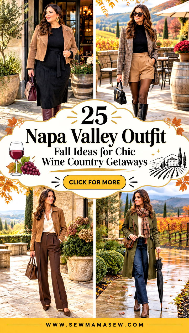 25 Napa Valley Outfit Fall Ideas for Chic Wine Country Getaways - 25 Napa Valley Outfit Fall Ideas for Chic Wine Country Getaways