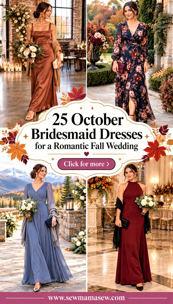 25 October Bridesmaid Dresses for a Romantic Fall Wedding - 25 October Bridesmaid Dresses for a Romantic Fall Wedding