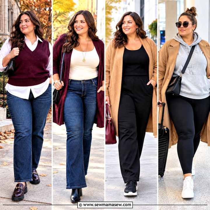 25 Plus Size Fall Outfits Big Stomach: Comfy Layering Ideas